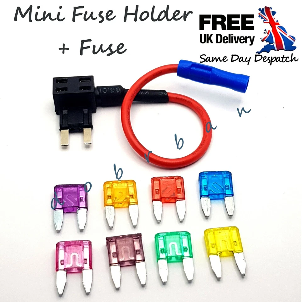 DOBRBAN MINI FUSE HOLDER + 1x FUSE 12V Car Add a Circuit Piggy Back Spade Dash Camera