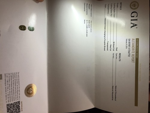 GIA Certified .52ct Natural Alexandrite- Gorgeous Colors - Picture 14 of 14