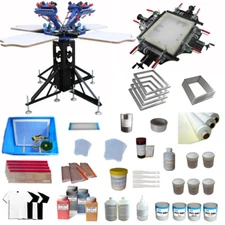 US Stock 4 Color 4 Station Printing Kit J with Stretcher and Materials Kit New
