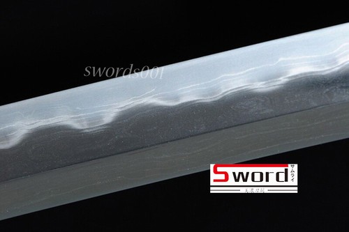 Hand-Forged Damascus Folded Steel Japanese Samurai Katana Sword Real Hamon Black - Picture 11 of 12