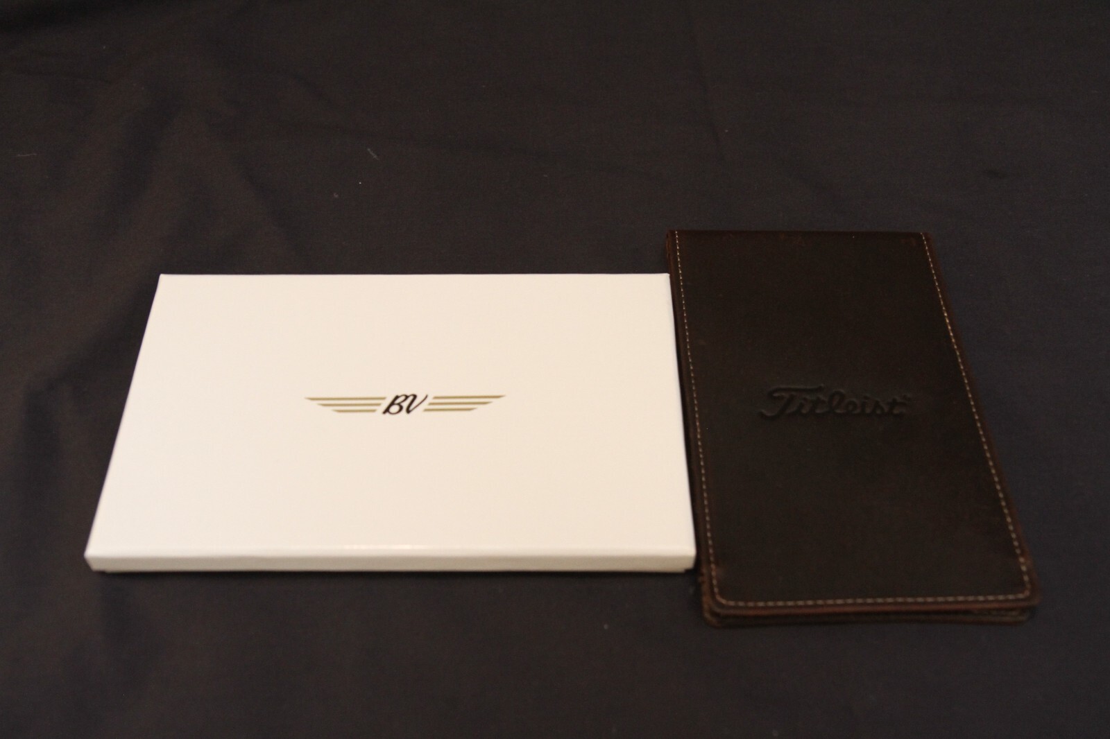 Titleist Bob Vokey BV Wings Brown Leather Yardage Book Cover Holder New