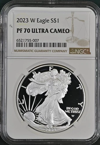 2023-W Proof $1 American Silver Eagle NGC PF70UC Brown Label