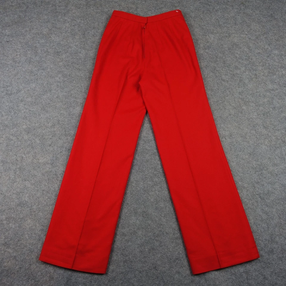 Pantalones Pendleton DE COLECCIÓN Para Mujer 8 Rojo Pierna Ancha Lana Carrera Trabajo Vestido Pantalón Años 70 VT Foto 4 de 4