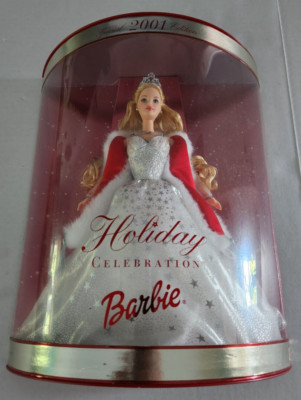 Holiday Celebration Barbie 2001 Edition Blonde Hallmark Keepsake Mattel