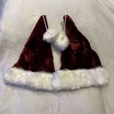 A Lot Of Two Faux Fur Christmas Hats Santa