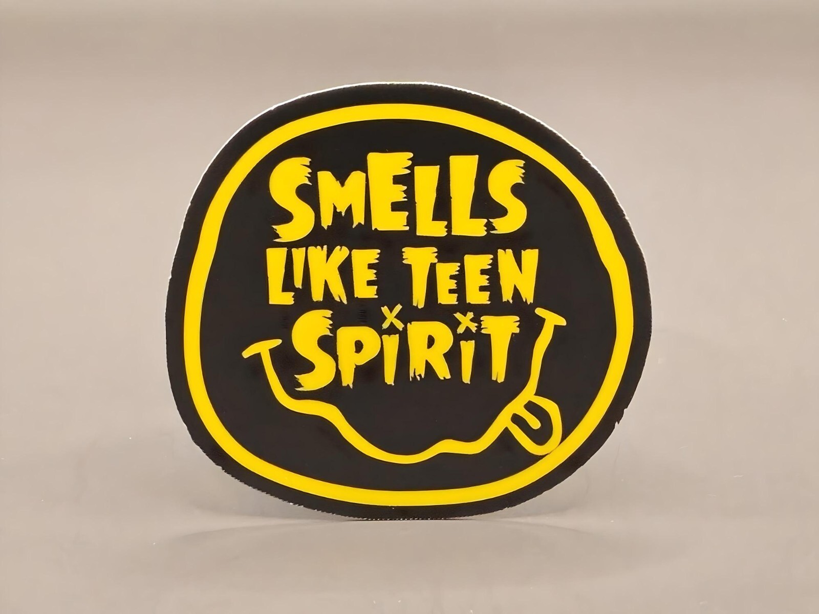 S Kurt Cobain Alternative Grunge Rock Band Smiley Logo