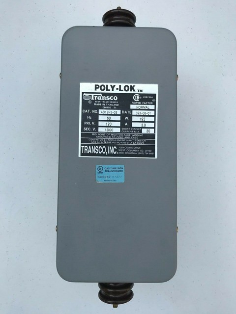 Transco 4b12n3-02 Neon Sign Transformer 120v / 12000v 30ma for sale
