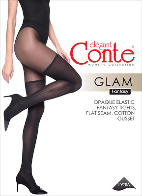 Conte Glam 40 Den - Fantasy Women's Tights with Stockings Imitation (19S-240SP)