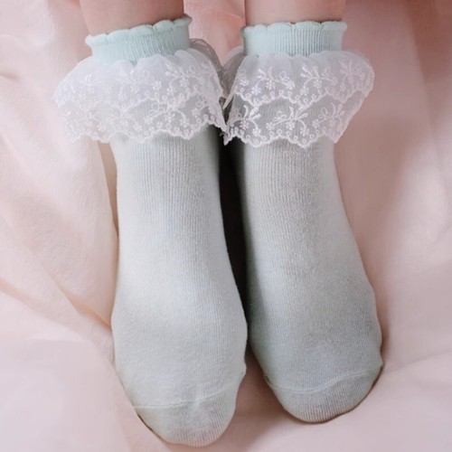 Calze donna lolita volant lolita cotone kawaii principessa calze giapponesi - Foto 9 di 15