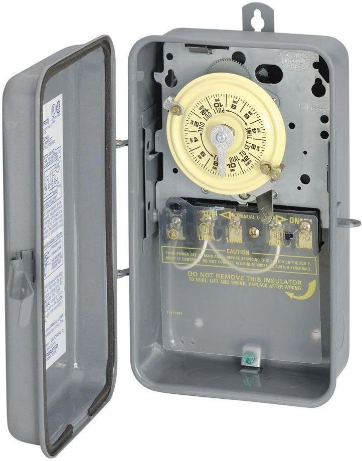 Swimming Pool Pump Filter Outdoor Timer Mechanical Enclosure 24 Hour 40 Amp T100