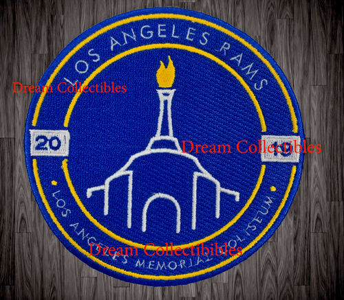 (2) LA RAMS MEMORIAL PATCH LA LOS ANGELES COLISEUM PATCH 100th NFL Final Game - Picture 1 of 2