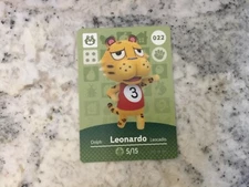 LEONARDO #022 Animal Crossing Amiibo Authentic Nintendo Mint Card From Series 1