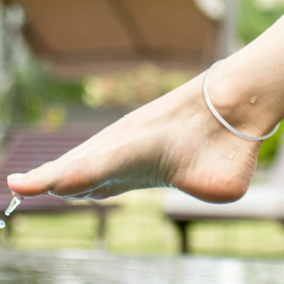 Corrente de tornozeleira 2,5 mm prata esterlina 925 italiana espinha de peixe 9" ou 10" Itália - Imagem 2 de 4