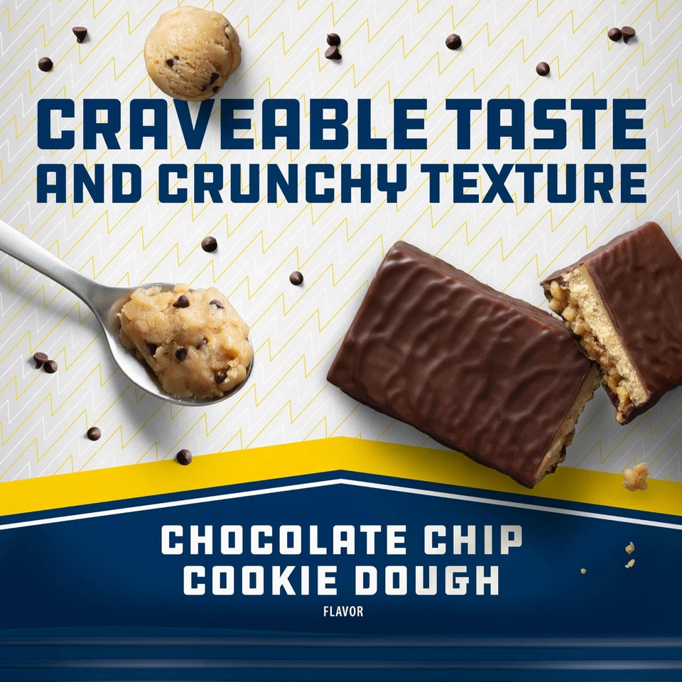 Barritas proteicas de cafeína CLIF Builders 12 unidades masa para galletas con chispas de chocolate Foto 3 de 4