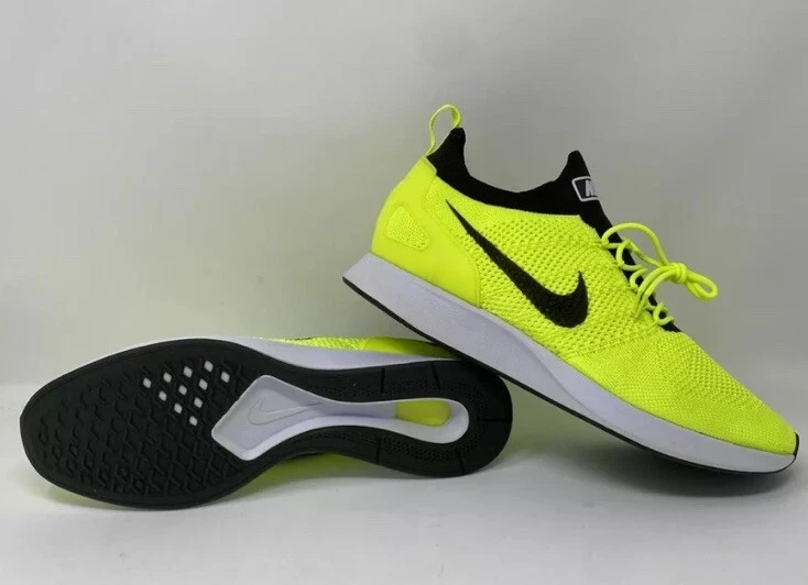 Nike Air Zoom Mariah Flyknit Racer Shoes Mens 12 Black‎ Volt Running Sneakers Nike Air Zoom Mariah Flyknit Racer Running Mens Shoes Black  main image 3