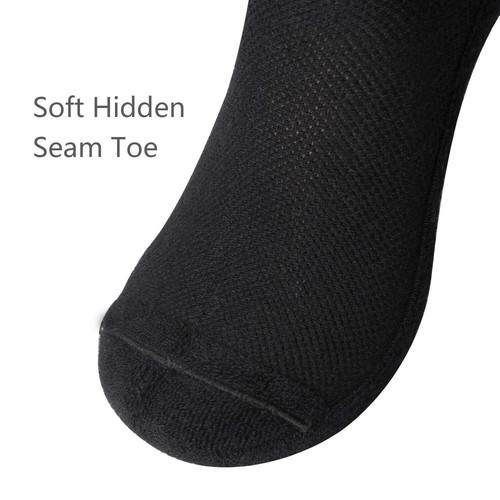 +MD 6 Pairs Bamboo Low Cut Socks for Mens/Womens Liner Cushion Wicking Smell ... - Picture 5 of 7