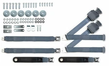 1955-1957 Tri-Five Chevy Retractable Shoulder Safety Seat Belt Kit Pushbutton