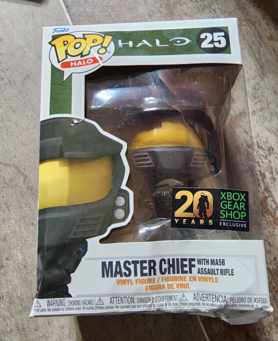 Funko Pop! Exclusiva Figura De Vinilo Halo 20Th Anniversary Master Chief #25 Dañada