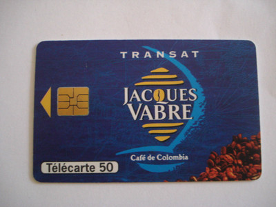 TELEFONKARTE TELECARTE CAFE DE COLOMBIA JACQUES VABRE