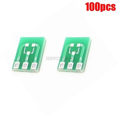 100Pcs SOT23 -3 To Dip SIP3 Adapter Pcb Board Converter Double-Side Smd Ic Ne vf