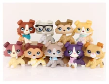 9x Pet Shop LPS Collie Dog Set & 5pcs Accessories Rare Collectable Toy Figures