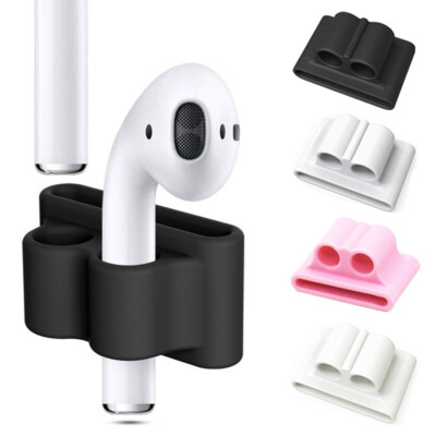2Er-Pack Silikon-Schutzhalter Für Airpods Armband Für Apple Watch Stoßfe /?
