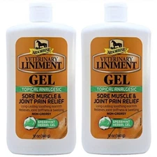 Absorbine Veterinary Liniment Gel Muscle Joint Relief 12oz 2 Pack