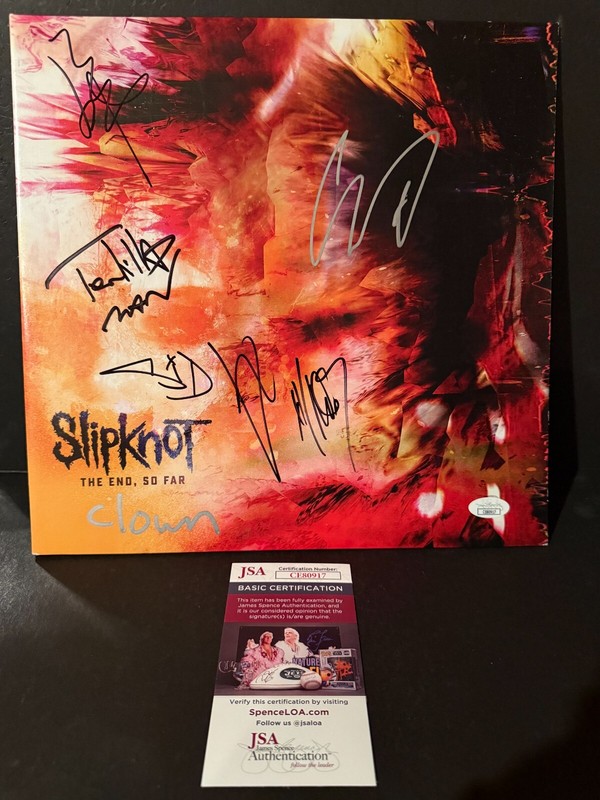 Slipknot The End, So Far Signed Vinyl LP RARE Album JSA Corey +6