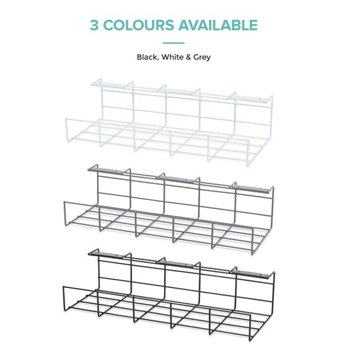 Under Desk Storage Cable Management Tray Cord Home Office Holder Wire Rack Tidy - 第 6/15 張圖片