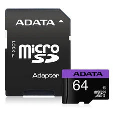ADATA 64GB Premier Micro SDXC UHS-I Class10 MEMORY Card ADAPTER AUSDX64GUICL10