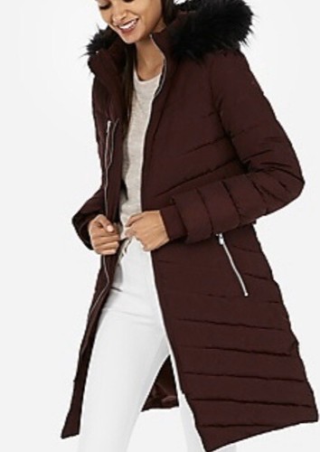 express belted puffer coat