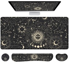 4in1 Large Mouse Pad Desk Mat Ergonomic Wrist Rest Gaming Keyboard Mat