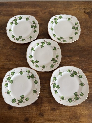 Colclough Ivy Leaf Tea Plates X 5 Bone China Made In England Small Plates