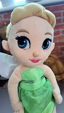 12"Disney Store Tinkerbell Plush Cloth Doll Iridescent Wings Embroidered Eyes