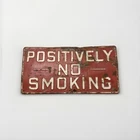 1940's Vintage Metal Industrial Positively No Smoking Tin Sign Rust Patina
