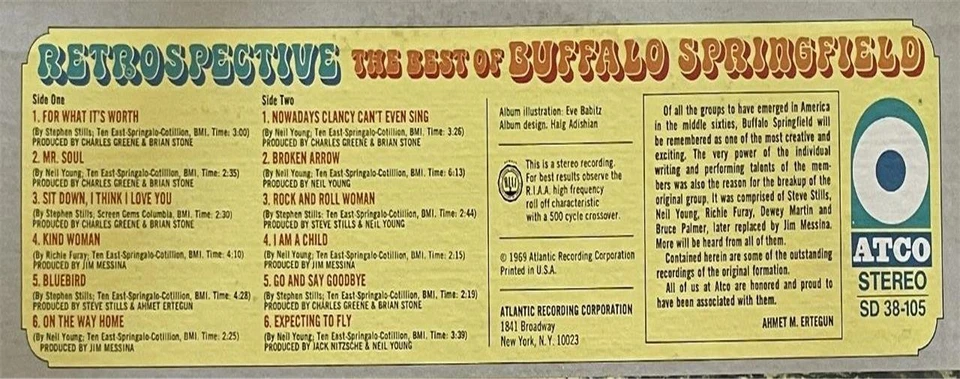 Buffalo Springfield Retrospective The Best of Buffalo Springfield LP M- Atco - Image 4 of 4