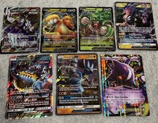 Carte Pokemon JUMBO lotto di 7 carte oversize Dragonite, Lucario Gengar