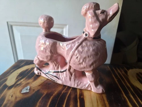 VINTAGE MCCOY PINK SNOOTY POODLE PLANTER