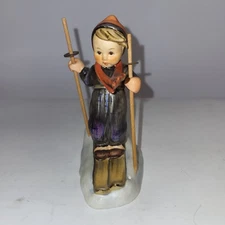 Vtg Hummel Goebel Figurine Skier German Boy with Ski and Poles Handpanted #59