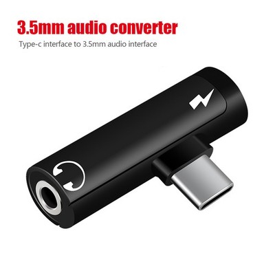 Kopfhörer 2-in-1 Typ C Dual-Port Audio Adapter zu 3,5 mm Jack für Xiaomi Huawei
