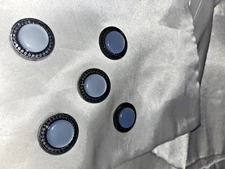Blue Button Covers Vintage