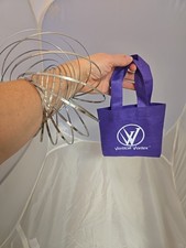 FLOW RING ARM SLINKY TOY Vertical Vortex KINETIC Interactive Purple Carry Bag