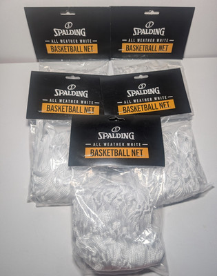 Lot of 5 Spalding All Weather Basketball Nets White Regulation Size New