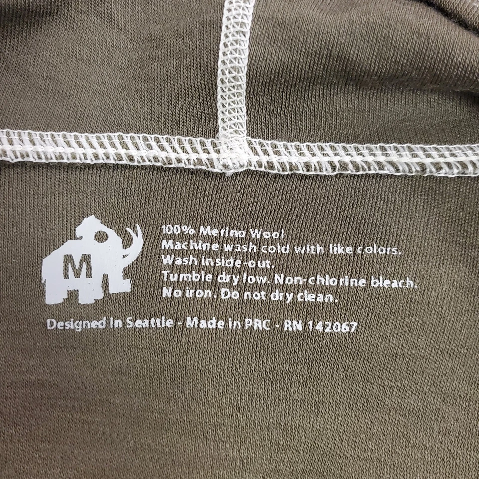 Sudadera con capucha de snorkel de lana merino ligera lanuda para mujer talla M beige capa base Foto 4 de 4