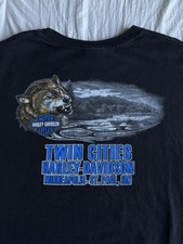 Vintage Twin City Wolf Harley Davidson Tee Size 2XL