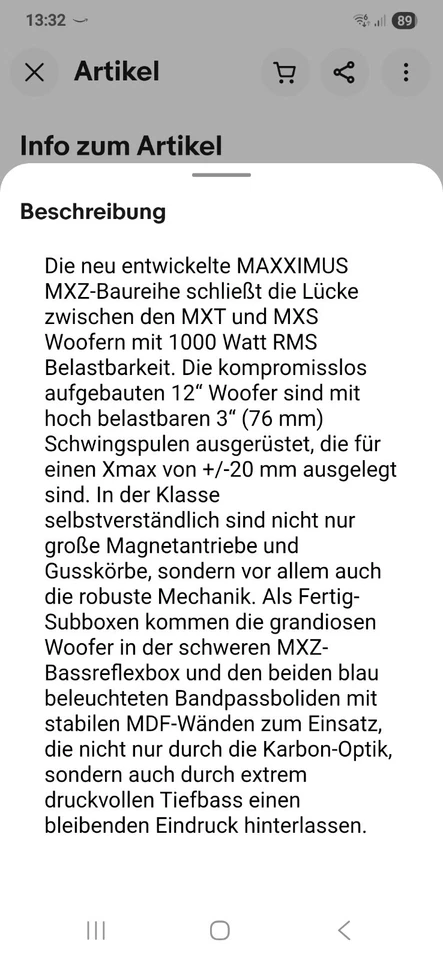 Hifonics Maxximus MXZ 12 Dual 2 x 30 cm Doppel-Bandpass 2 x 4 Ohm 2000 WRMS - Bild 4 von 4