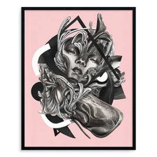 Ambergris Coral Pink by Caratoes Art Screen Print Ltd Edition x/40 MINT