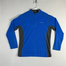 Columbia 1/4 Zip Fleece Pullover Sweatshirt Men's Medium Long Sleeve Hiking Top