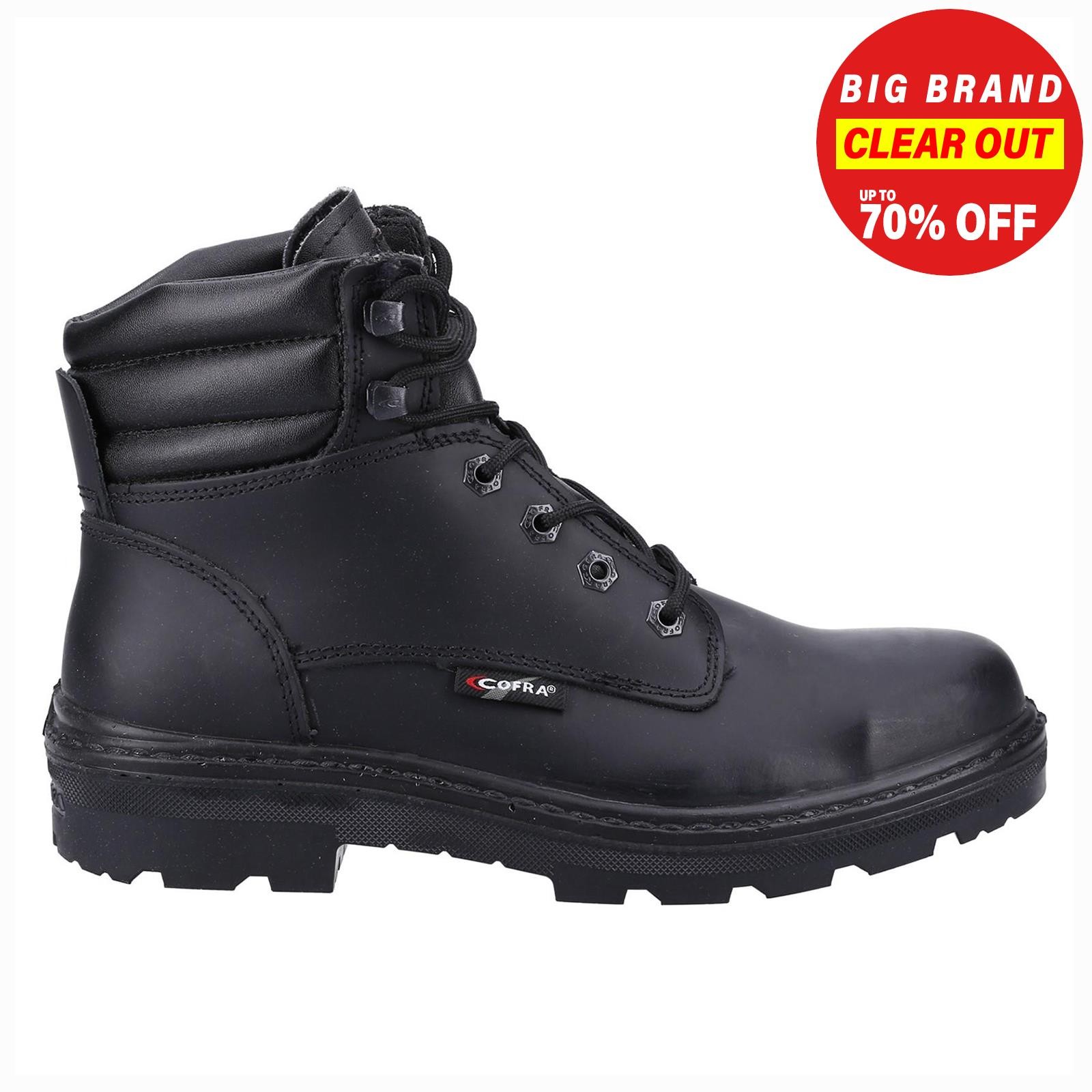 Cofra Hull BIS S3 SRC Leather Protective Safety Work Boot Unisex Black