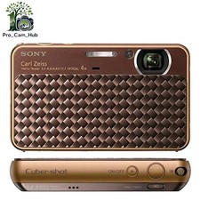 SONY Cyber Shot DSC-T99D 14.1MP CCD Vintage Digital Camera 4x Optical Zoom Brown
